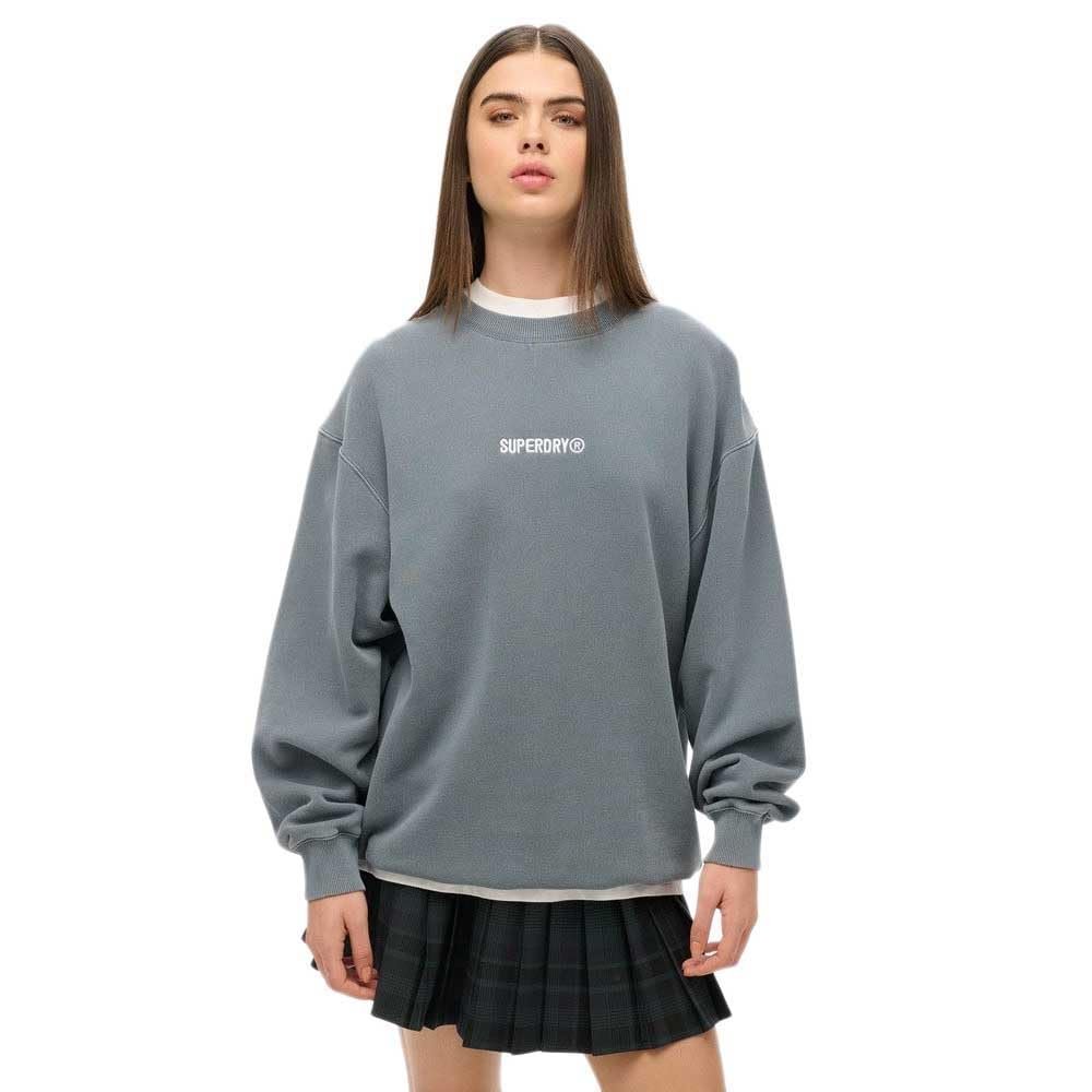 Женская толстовка Superdry Oversized с круглым вырезом, микрологотипом и графикой, фото №1