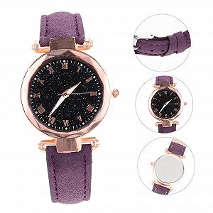 Женские наручные часы Healvian Roman Dial, фиолетовый synthetic.ua - Фото 1