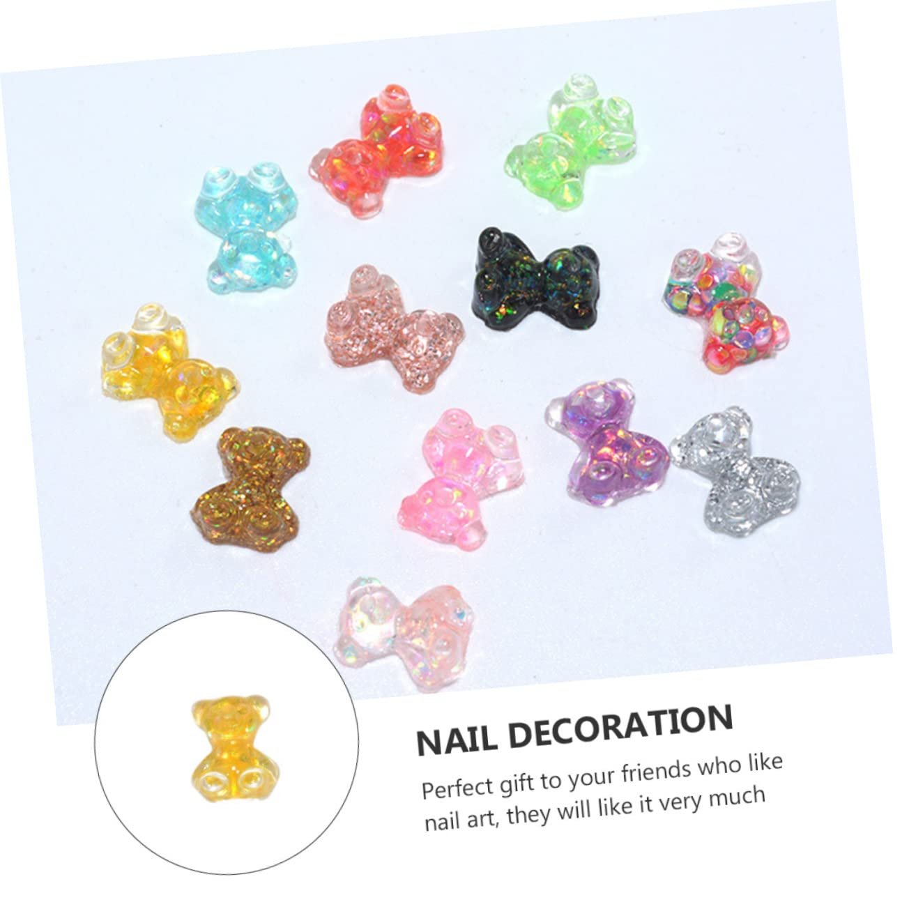 Прикраси для нігтів Ведмедики WOONEKY 200 шт., фото №5
