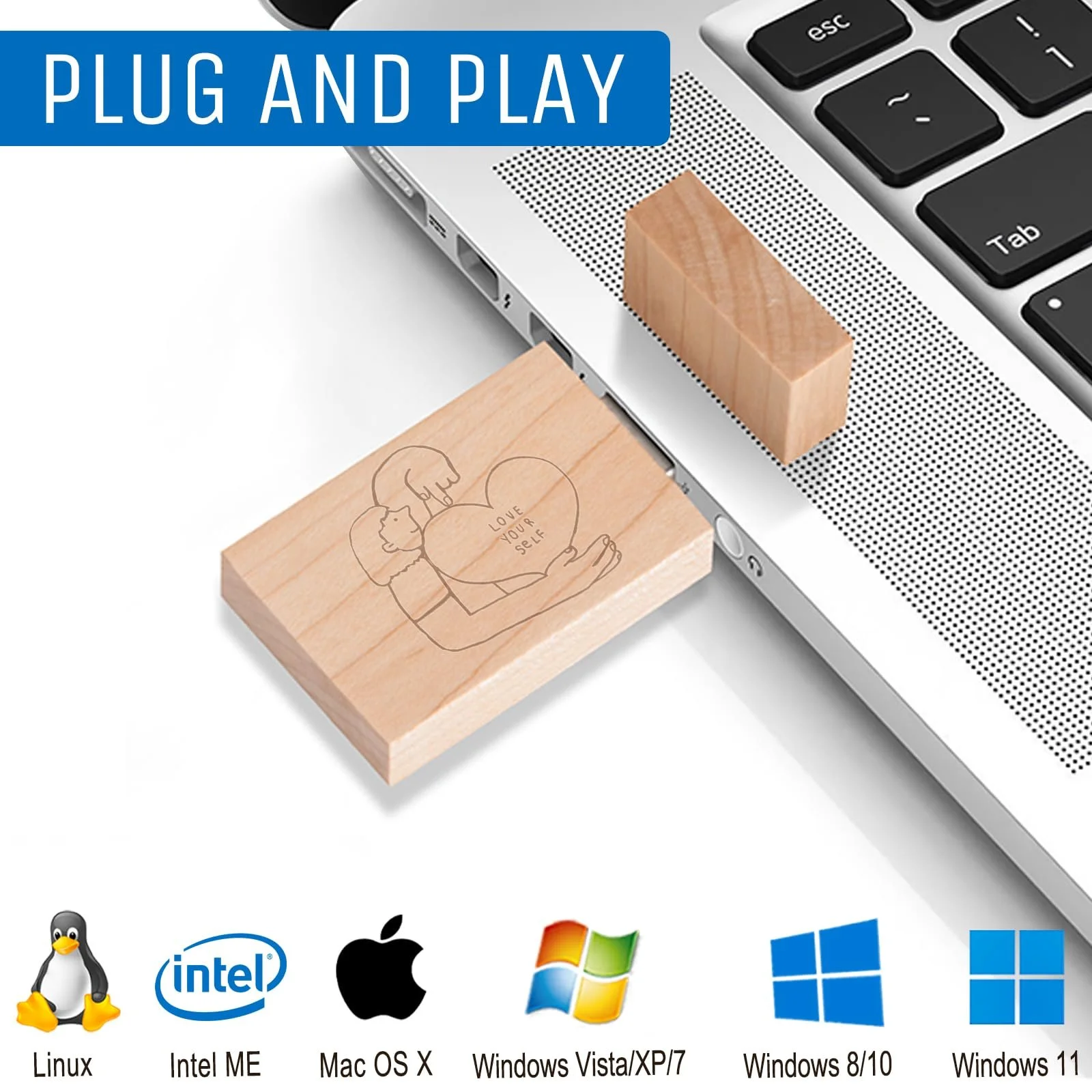 USB-накопичувач JBOS 32 GB USB 3.0 Maple Wood Laser Engraving, фото №4 USB-накопичувач JBOS 32 GB USB 3.0 Maple Wood Laser Engraving, фото №4
