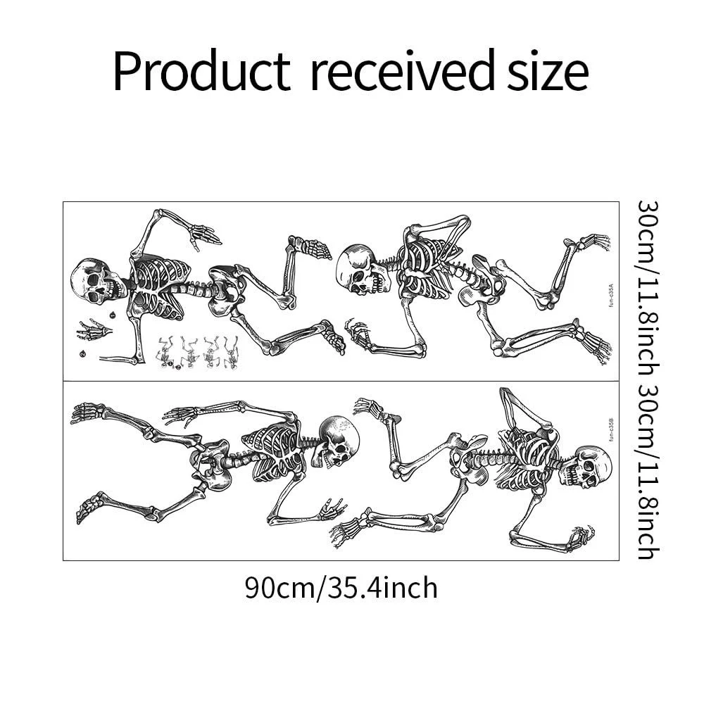 Наклейка на стену COVPAW WSKELLET4 Skeleton Halloween, фото №6