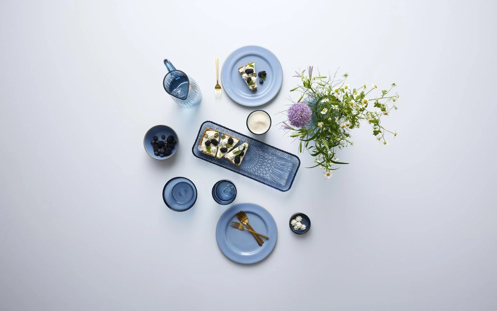 Миска Стекло BITZ Kusintha 12 см Синий, фото №3