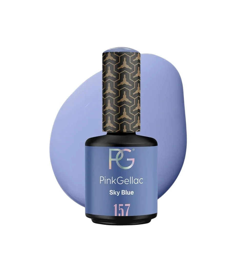 Гель-лак Pink Gellac 157 Sky Blue 15 мл голубой, фото №1