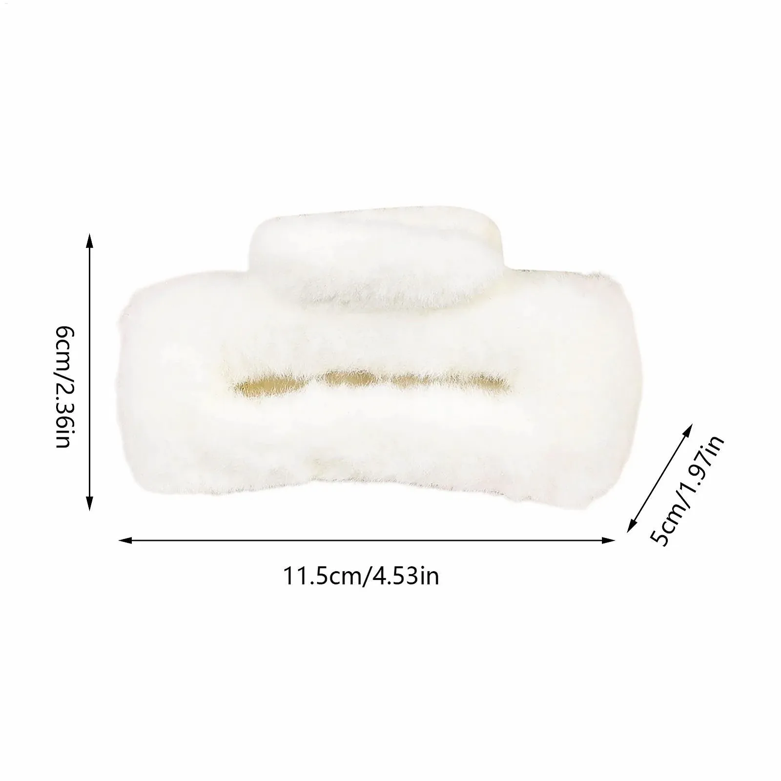 Заколка для волосся Zunishaone Fuzzy, велика, плюшева, нековзна, для густого та довгого волосся, фото №5 Заколка для волосся Zunishaone Fuzzy, велика, плюшева, нековзна, для густого та довгого волосся, фото №5