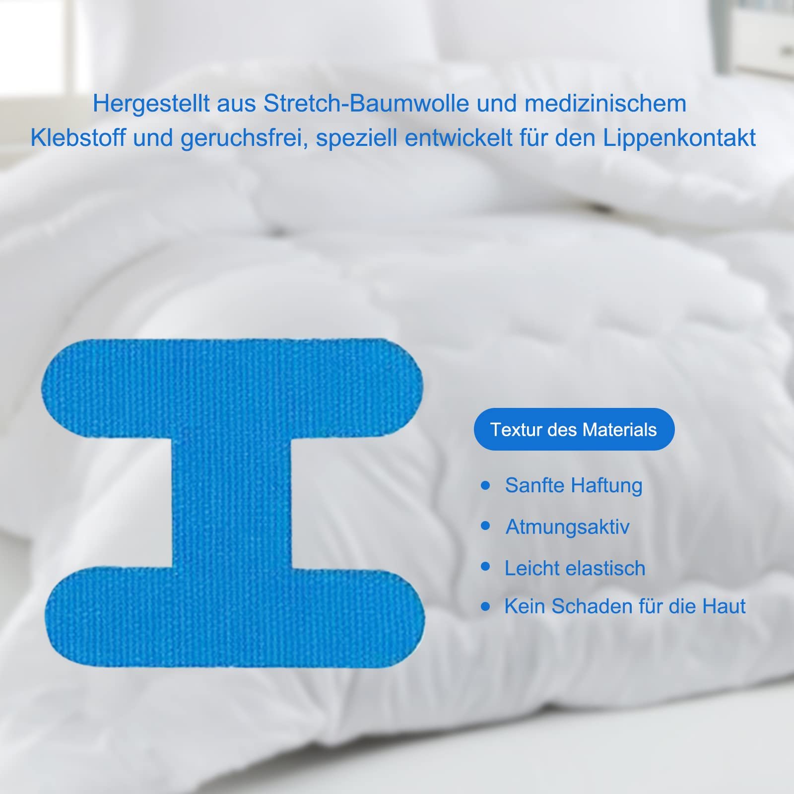 Смужка для рота для сну H-подібна 60 шт., допоміжні засоби від хропіння для чоловіків і жінок, фото №6