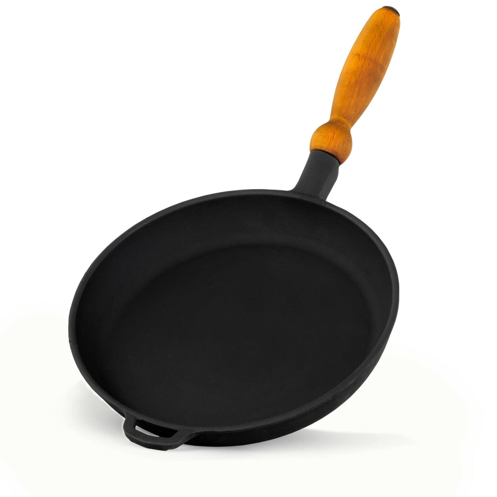 Сковорода 4BIG.fun Універсальна 26 см Чавунна З дерев'яною ручкою Чорна, фото №1 Сковорода 4BIG.fun Універсальна 26 см Чавунна З дерев'яною ручкою Чорна, фото №1