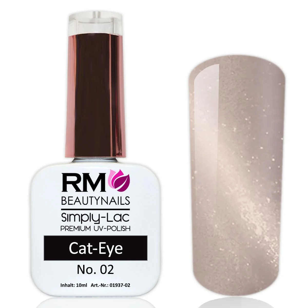 Гель-лак RM Beautynails Simply-Lac Cat-Eye Бежевый, набор 1 x 10 мл, фото №1 Гель-лак RM Beautynails Simply-Lac Cat-Eye Бежевый, набор 1 x 10 мл, фото №1