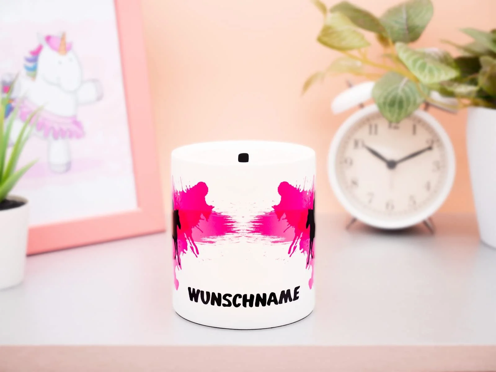 Копилка керамическая Верховая езда с персонализированным именем 9.5x8.2 см Белый, фото №3