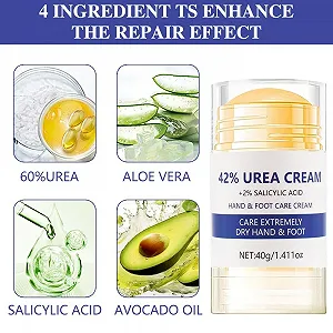 Крем для ног увлажняющий и питательный Pack of 2 для восстановления потрескавшихся пяток, смягчения сухой и грубой кожи рук и ног synthetic.ua - Фото 1