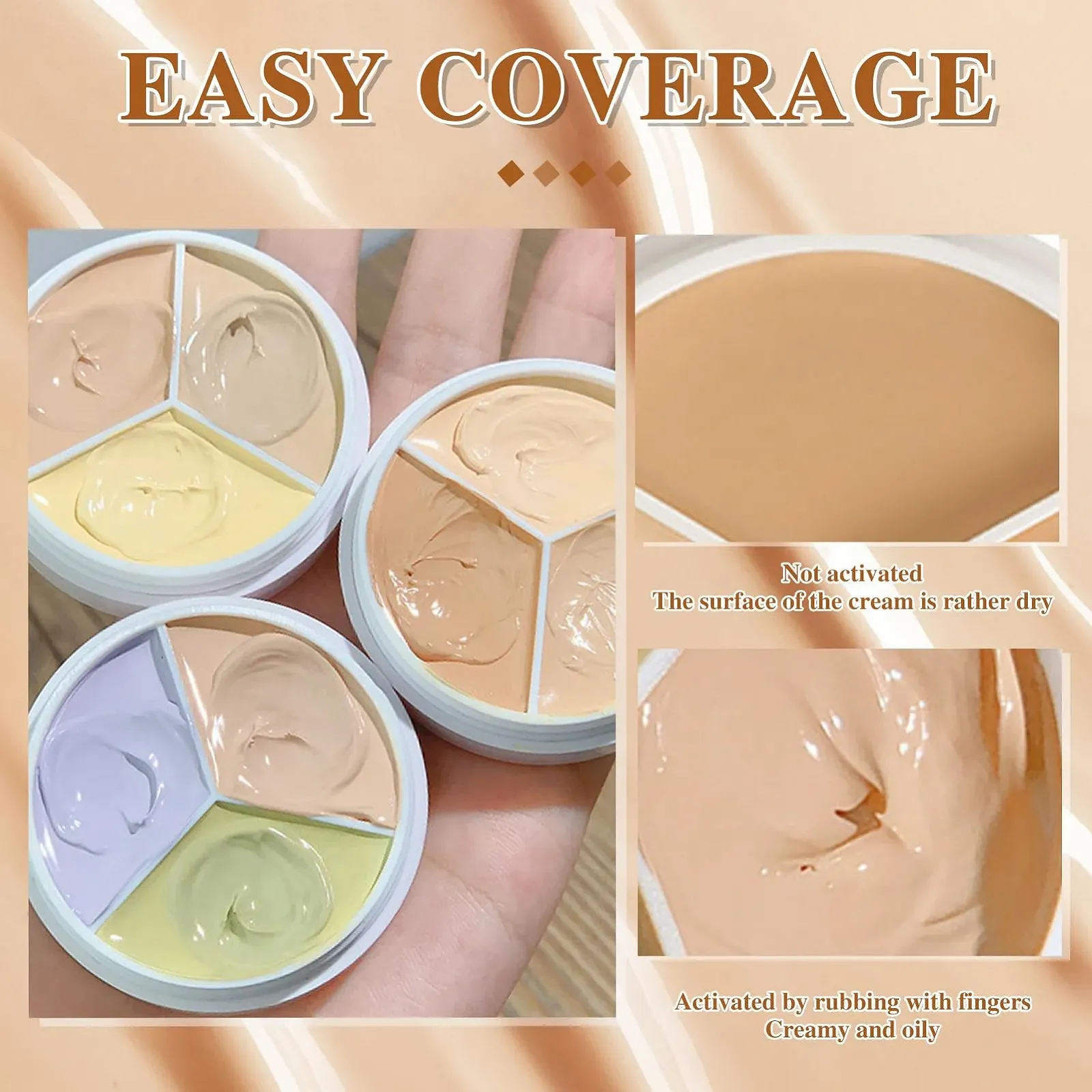 Консилер Палетка для макіяжу, Триколірний консилер для макіяжу, Змішувані кольори, фото №5 Консилер Палетка для макіяжу, Триколірний консилер для макіяжу, Змішувані кольори, фото №5