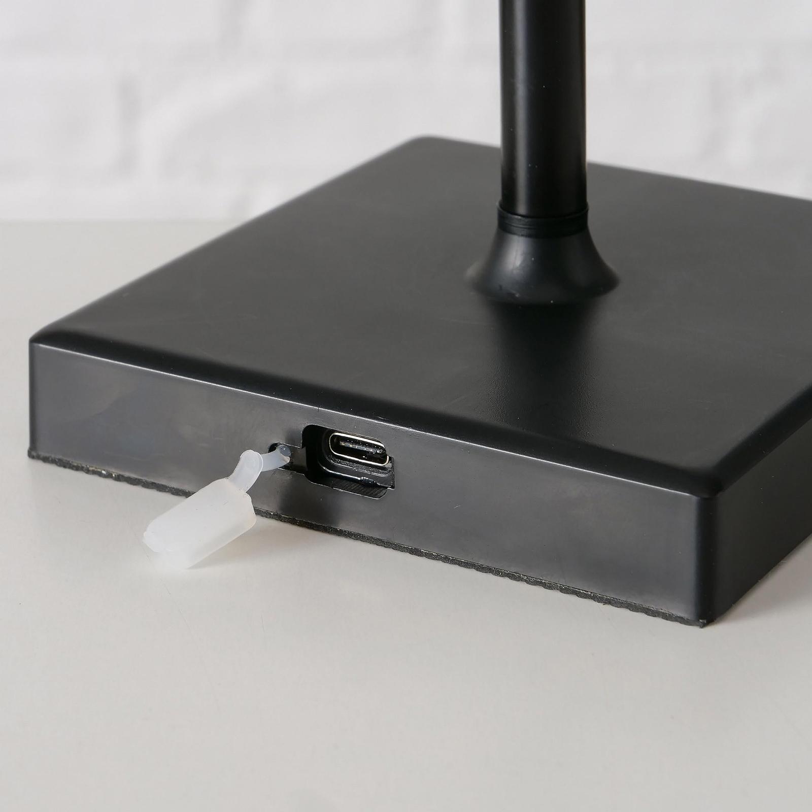 Настільна лампа Spetebo LED Акумуляторна Сенсорна 3 рівні яскравості 38 x 13 см Тепла біла Біла/Чорна, фото №3