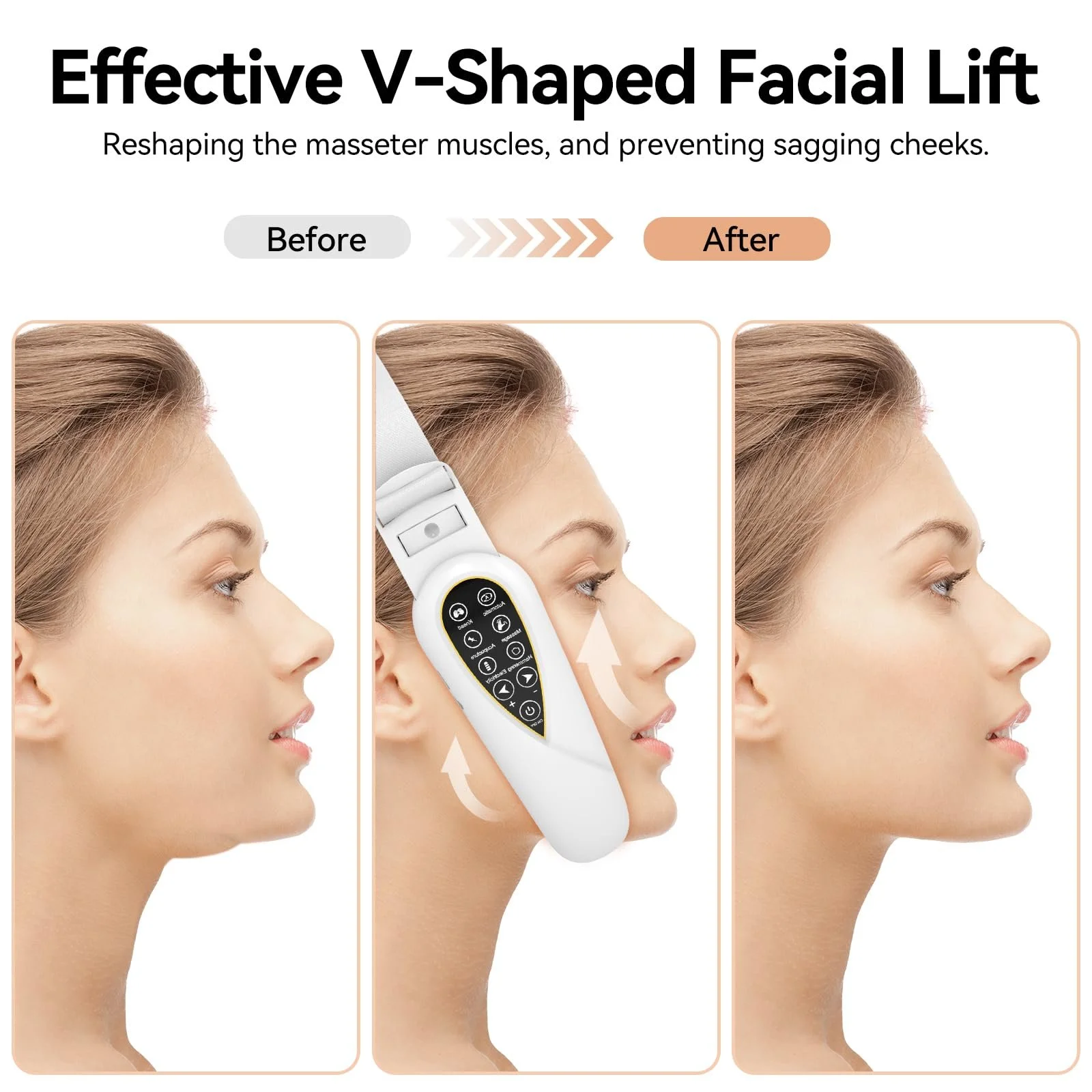 Массажер для лица V-Face 2026 Version Электрический EMS фототерапия 5 режимов Пульт дистанционного управления, фото №4