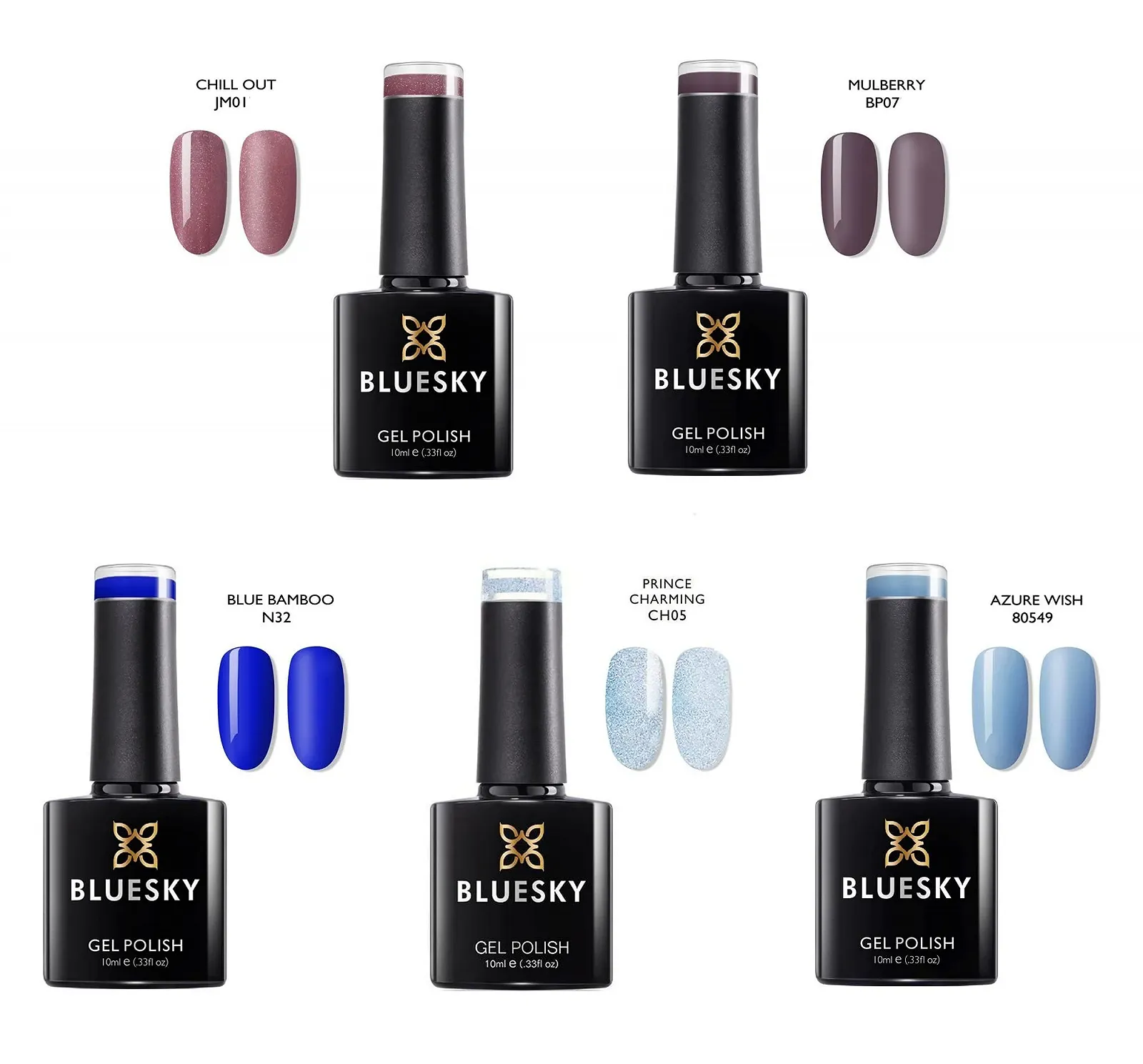 Гель-лак BLUESKY Chillout Set of 5, фото №2 Гель-лак BLUESKY Chillout Set of 5, фото №2
