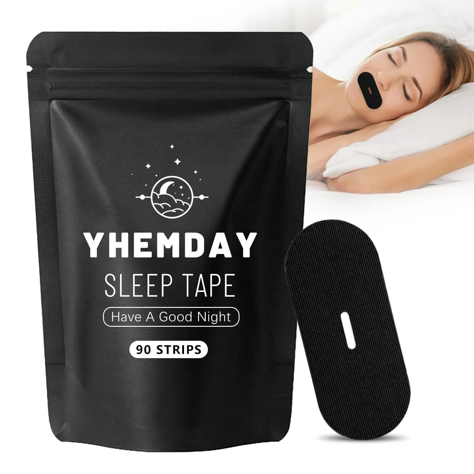 Пластирі для сну, Чорний, 90 штук, фото №1