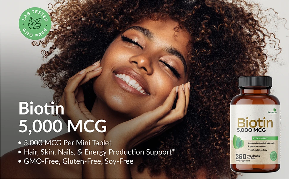 Биотин Futurebiotics Biotin 5000 mcg 360 растительных таблетк, фото №3