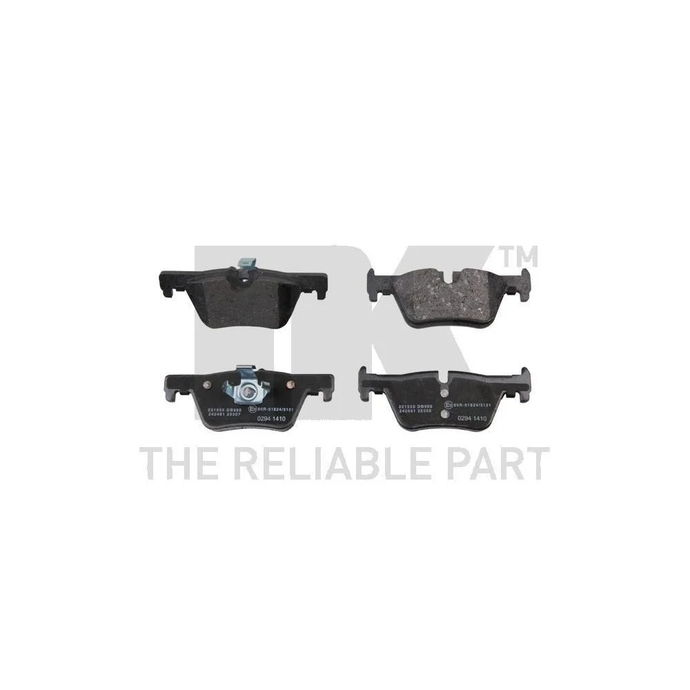 Комплект гальмівних колодок, дискове гальмо NK 221555 для BMW задня вісь, фото №1 Комплект гальмівних колодок, дискове гальмо NK 221555 для BMW задня вісь, фото №1