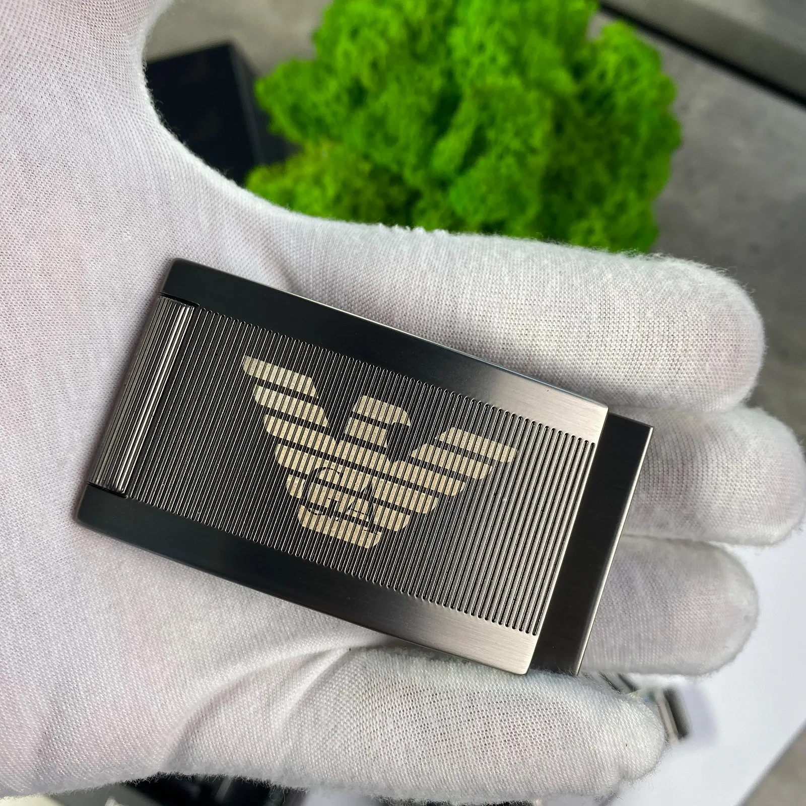 Подарочный набор с кожаным ремнем Giorgio Armani с двумя сменными пряжками Джорджио Армани, фото №6