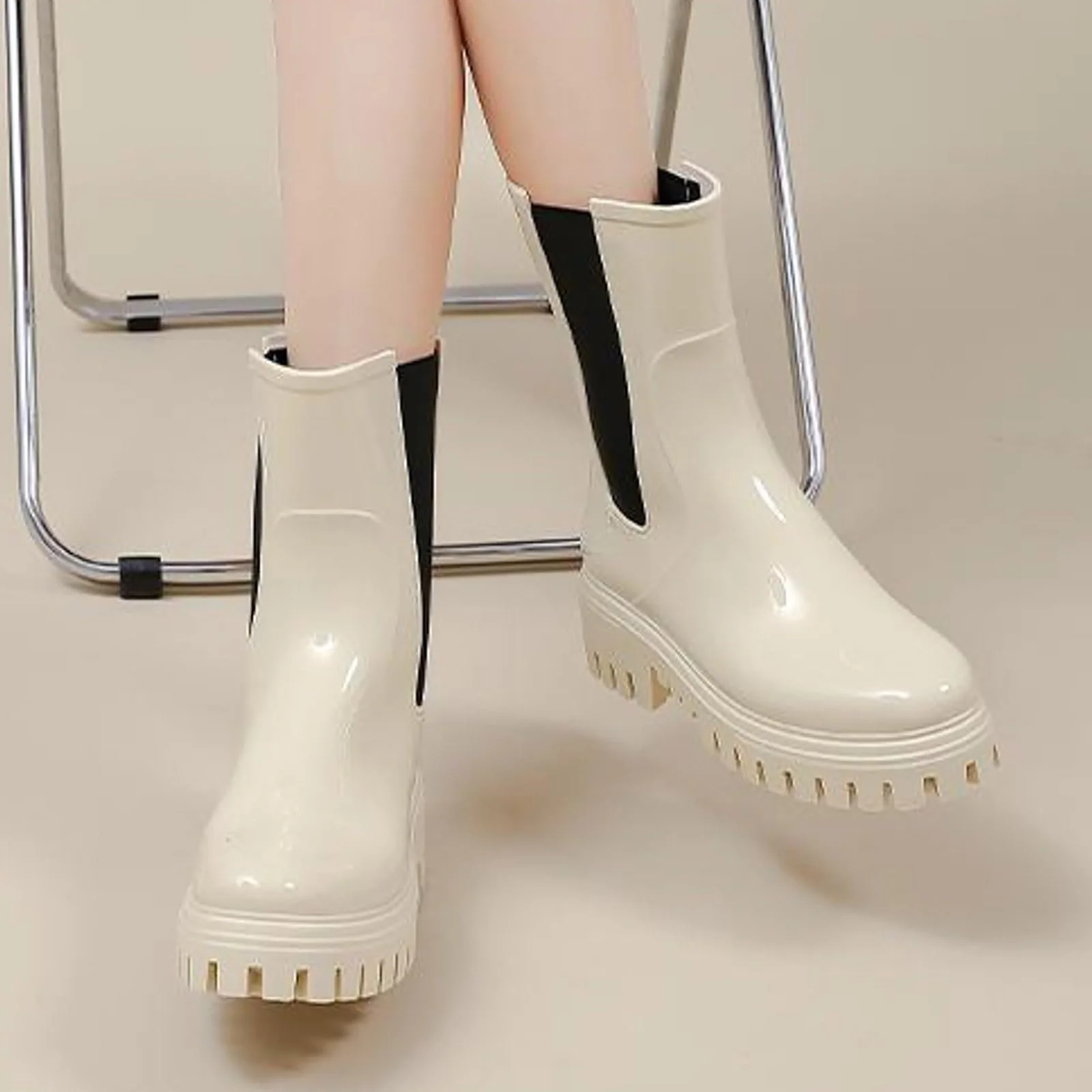 Чоботи Wellington Чоловічі Напіввисокі Дощові, фото №3