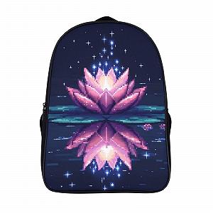 Шкільний Рюкзак RSIUUODNF Lotus Flower Для Хлопчиків та Дівчаток Підлітків, Водонепроникний, для Ноутбука, 40x28x16 см - Фото 1