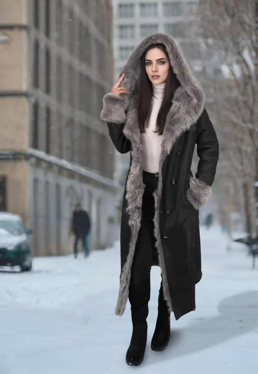 Дубленка Davina Braun Hollert Toscana Женская зимняя, фото №3 Дубленка Davina Braun Hollert Toscana Женская зимняя, фото №3