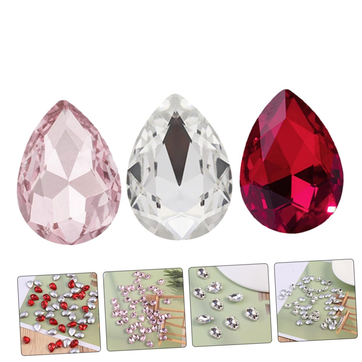 Стразы для ногтей Tofficu, 150 шт, стеклянные шарики, фото №9