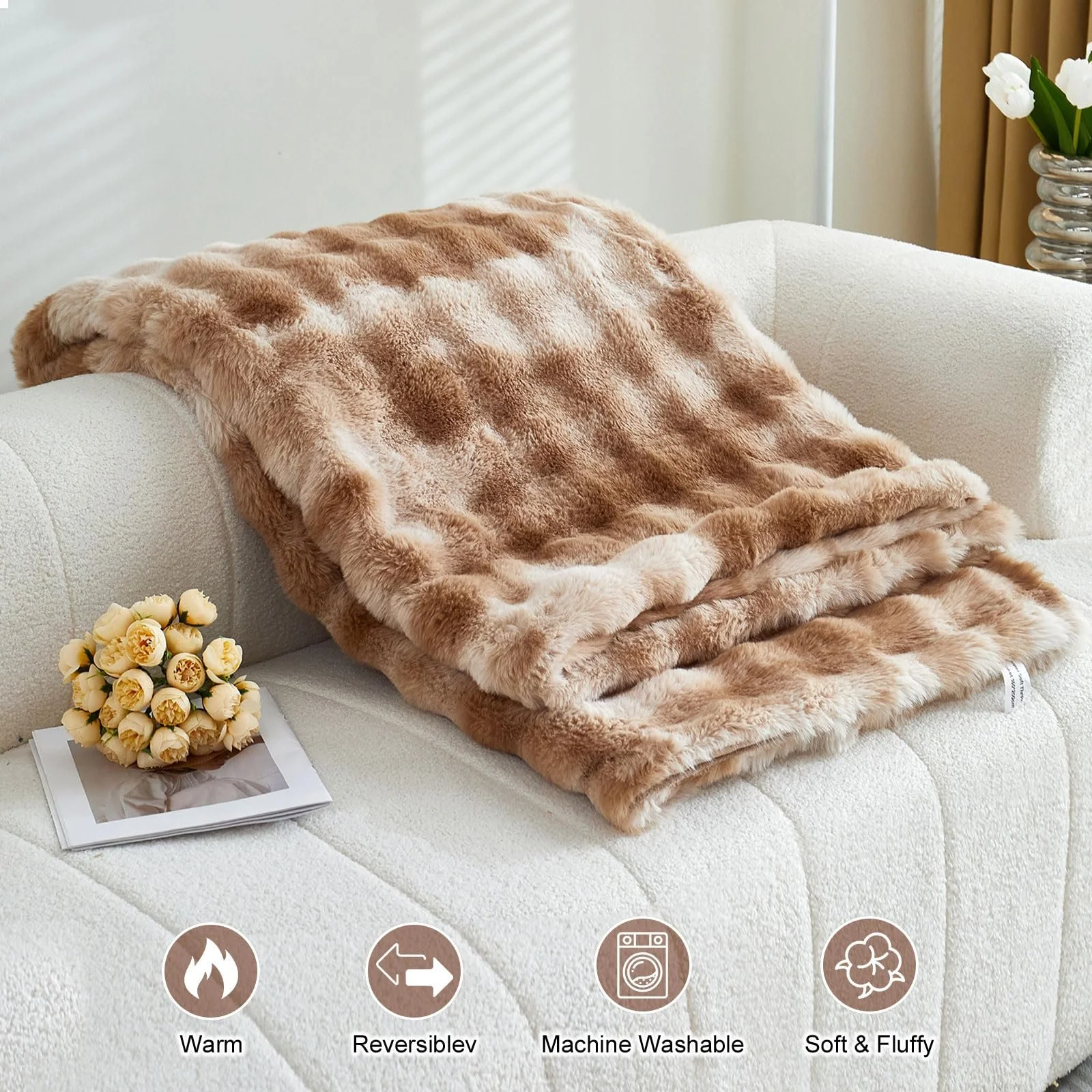 Плед Cuddly Rabbit Plush Super Soft Товстий 1000 г/м, фото №4