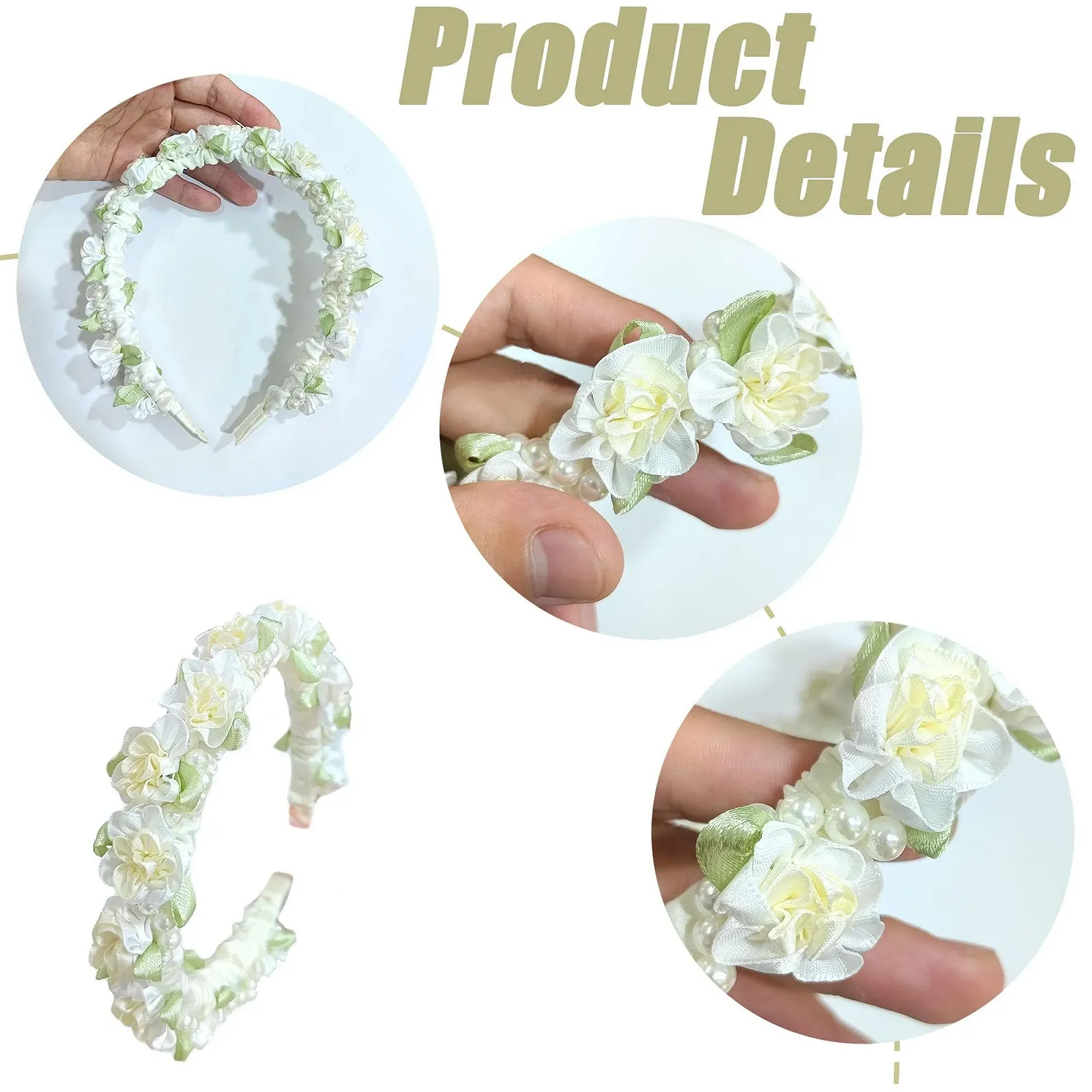 Обруч Квітковий ZAHD Ельф Білий Обруч, фото №5