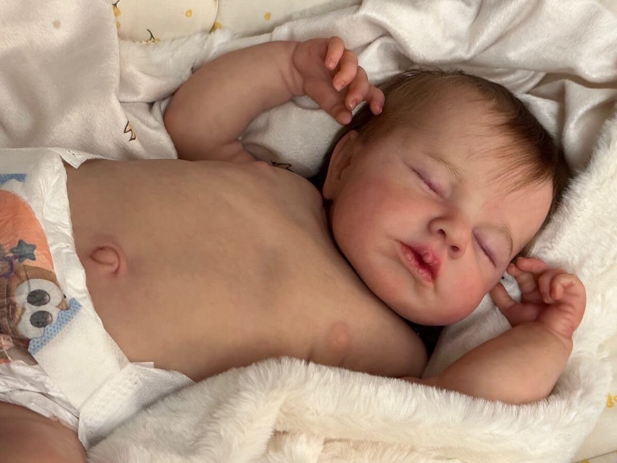 Кукла Anano Reborn Baby Full Silicone 50 см Реалистичная Кукла-Младенец Девочка Видимые Вены 3D Кожа, фото №4