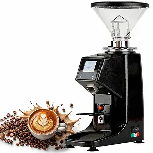 Кофемолка для Cold Brew и эспрессо 60 мм Плоская, 19+ уровней помола и съемная подставка для воронки, защита от засорения равномерные результаты при каждом использовании, 500 мл Черный - Фото 1