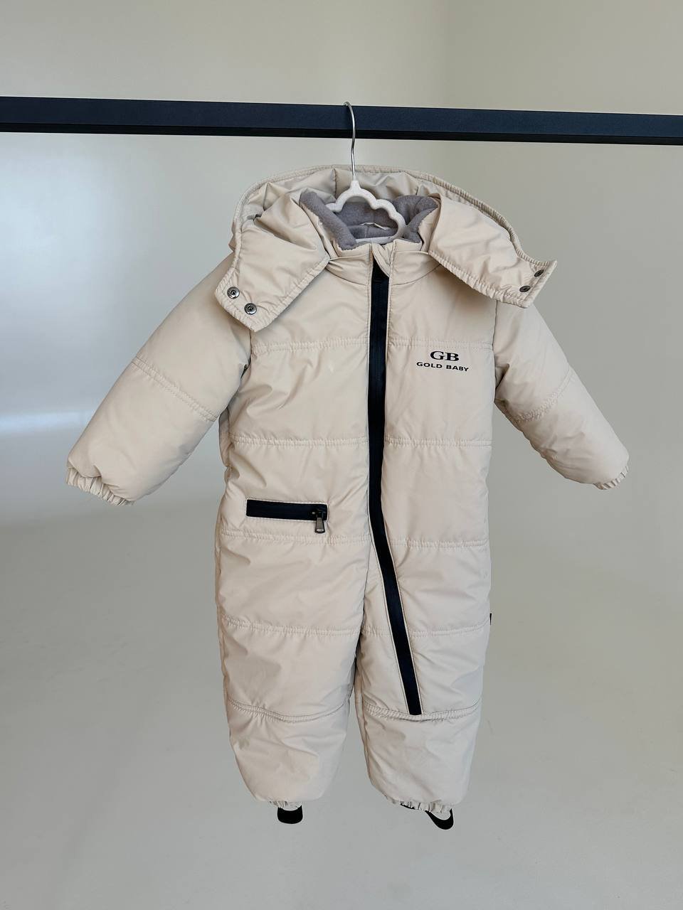 Демісезонний дитячий комбінезон 74-110 р весна/осінь Голд бежевий бархат, фото №1 Демісезонний дитячий комбінезон 74-110 р весна/осінь Голд бежевий бархат, фото №1