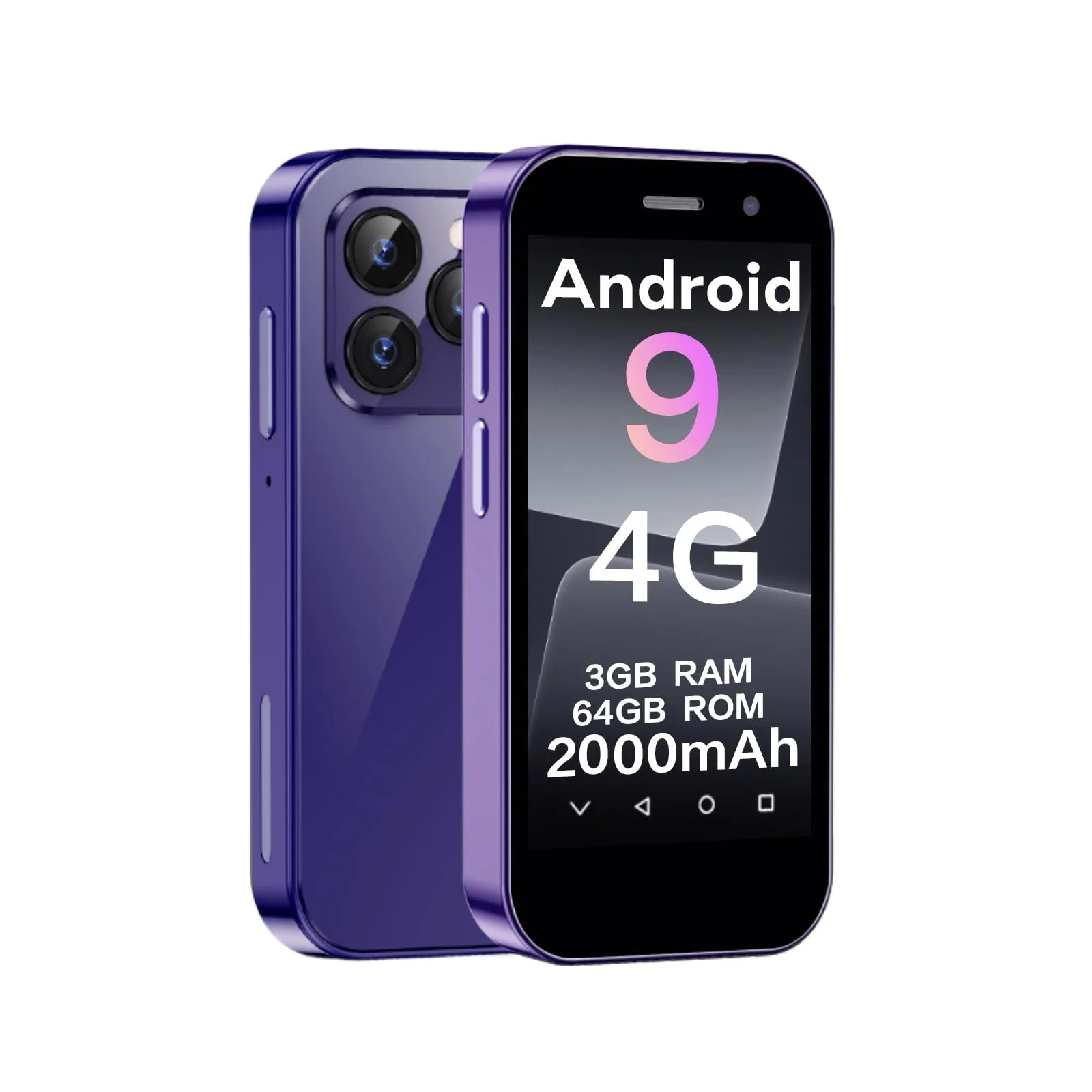 Смартфон для дітей Zokoe XS14Pro 3 дюйми 2000мАг 3GB RAM 64GB ROM 4G Purple, фото №1
