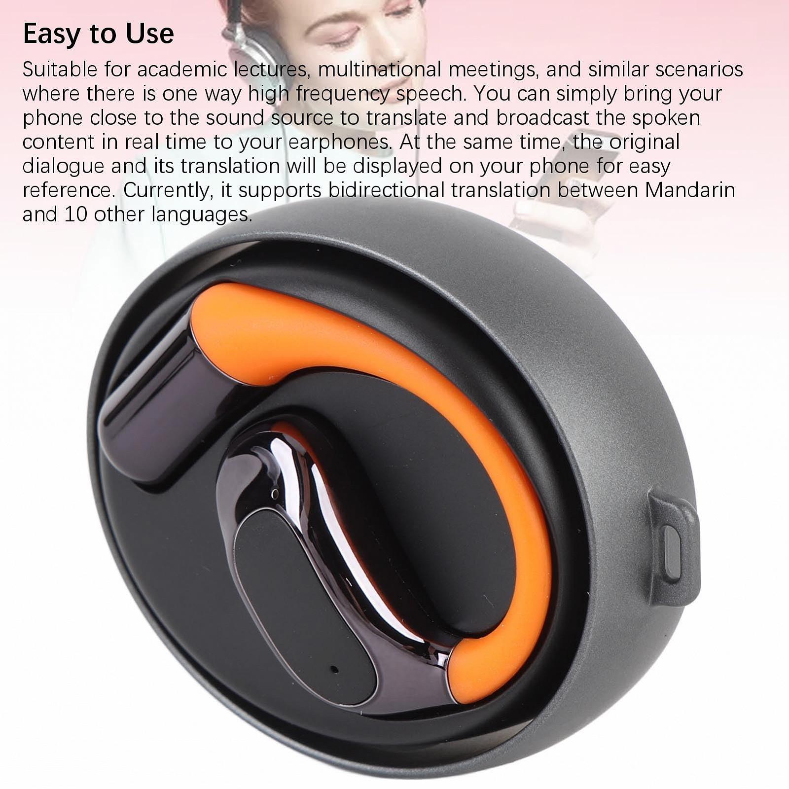 Наушники для перевода GOWENIC, эргономичный дизайн, черный, фото №4