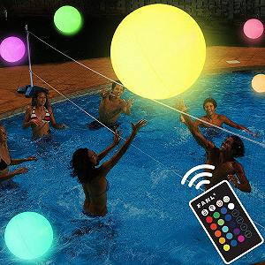М'яч надувний з LED підсвічуванням 40.6 см, 16 кольорів, 4 режими - Фото 1
