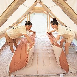 Спальный мешок Camping универсальный для всех погодных условий для взрослых и детей synthetic.ua - Фото 1