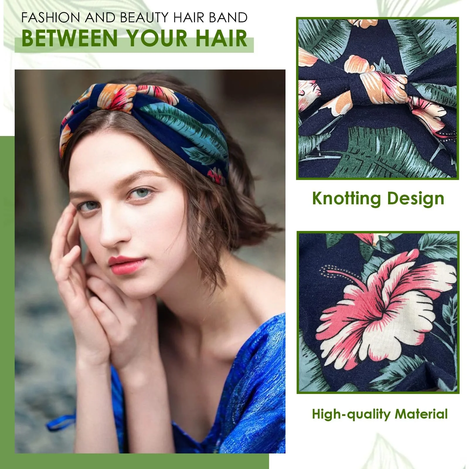 Набір еластичних широких спортивних пов'язок для волосся, фото №3