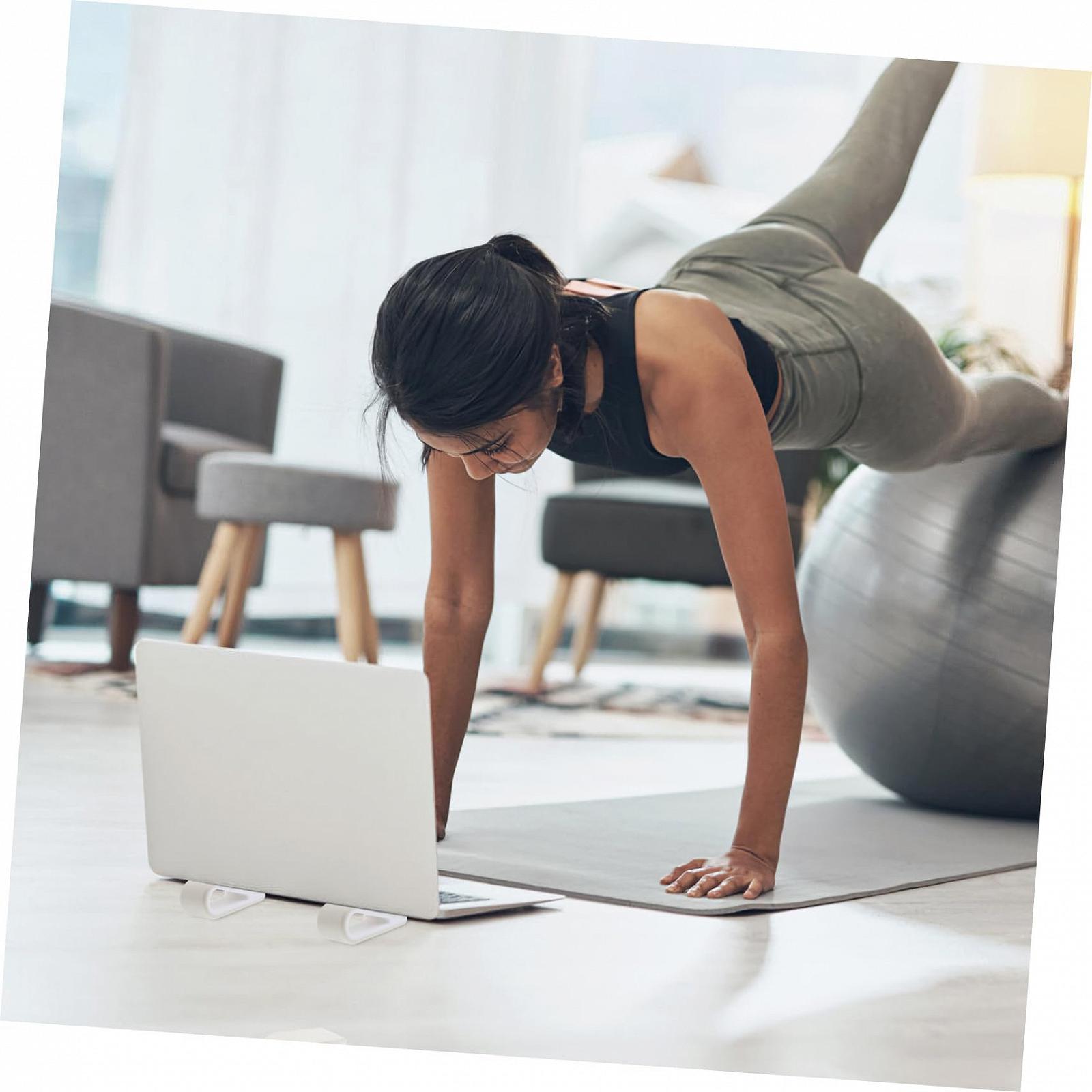 Регульована по висоті підставка для ноутбука, 2 шт., портативна підтримка, маленький кулер, нековзна, ергономічна для столу, фото №8