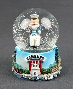 Снігова куля Buddel-Bini Капітан Моряк Гамбург Блискуча Куля - Фото 1
