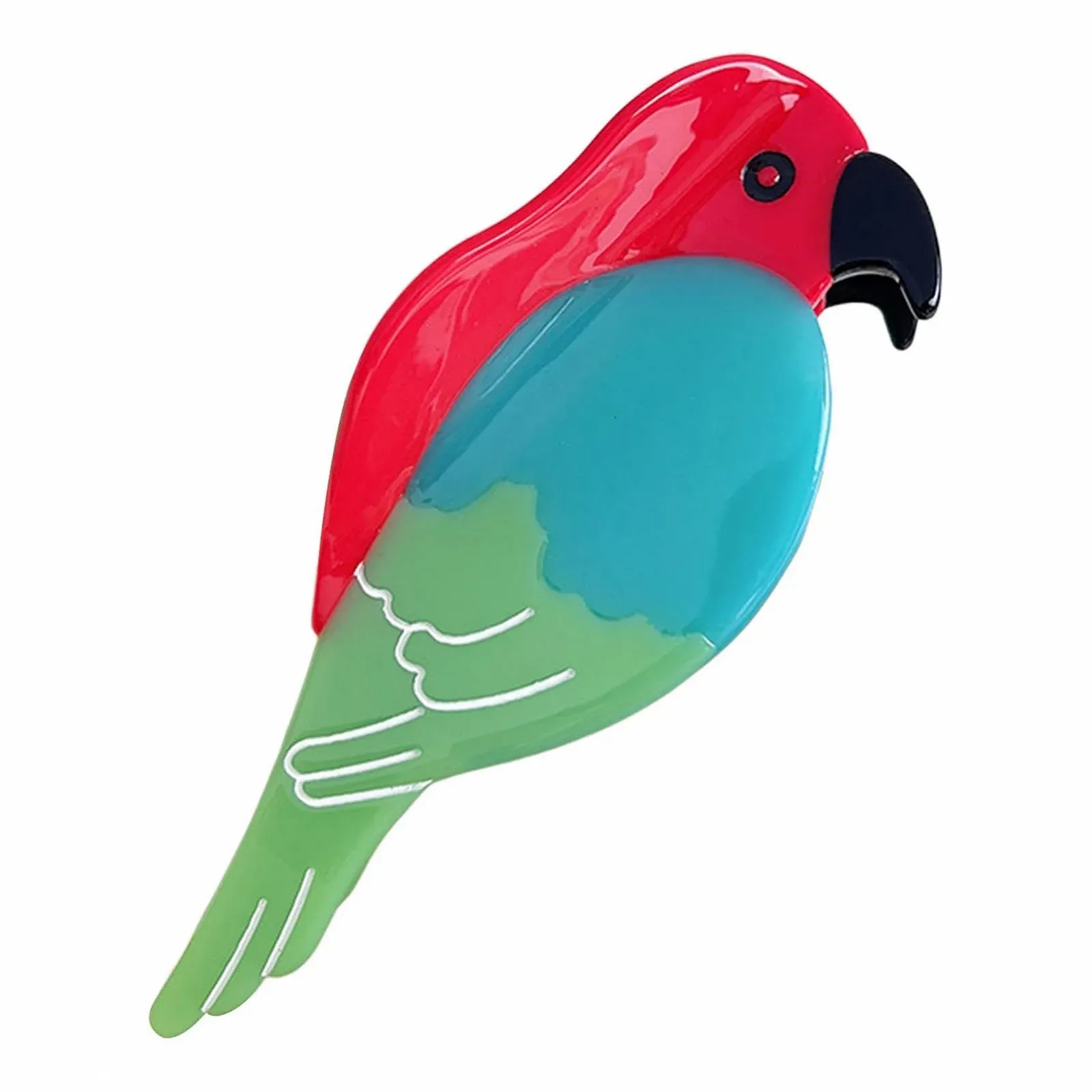 Заколка для волос Папугай, Красочная заколка для волос Папугай, Милая заколка для волос в форме птицы, Аксессуары для коротких, тонких и густых волос, фото №6