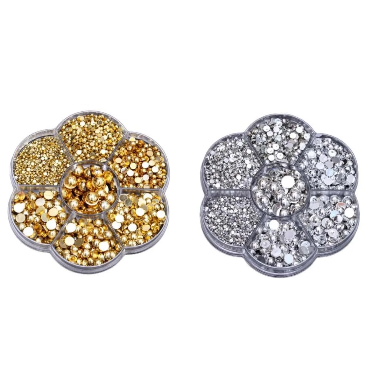 Полукруглые бусины COHEALI 7395 шт. серебряные, фото №6