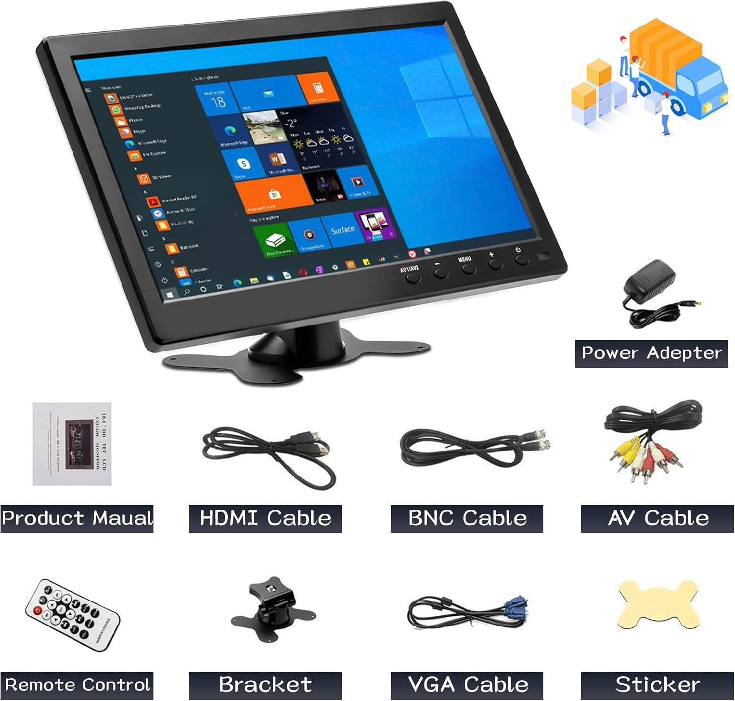 Монітор портативний 10.1" Camecho SH1AM2CA HD IPS 60 Гц, фото №7