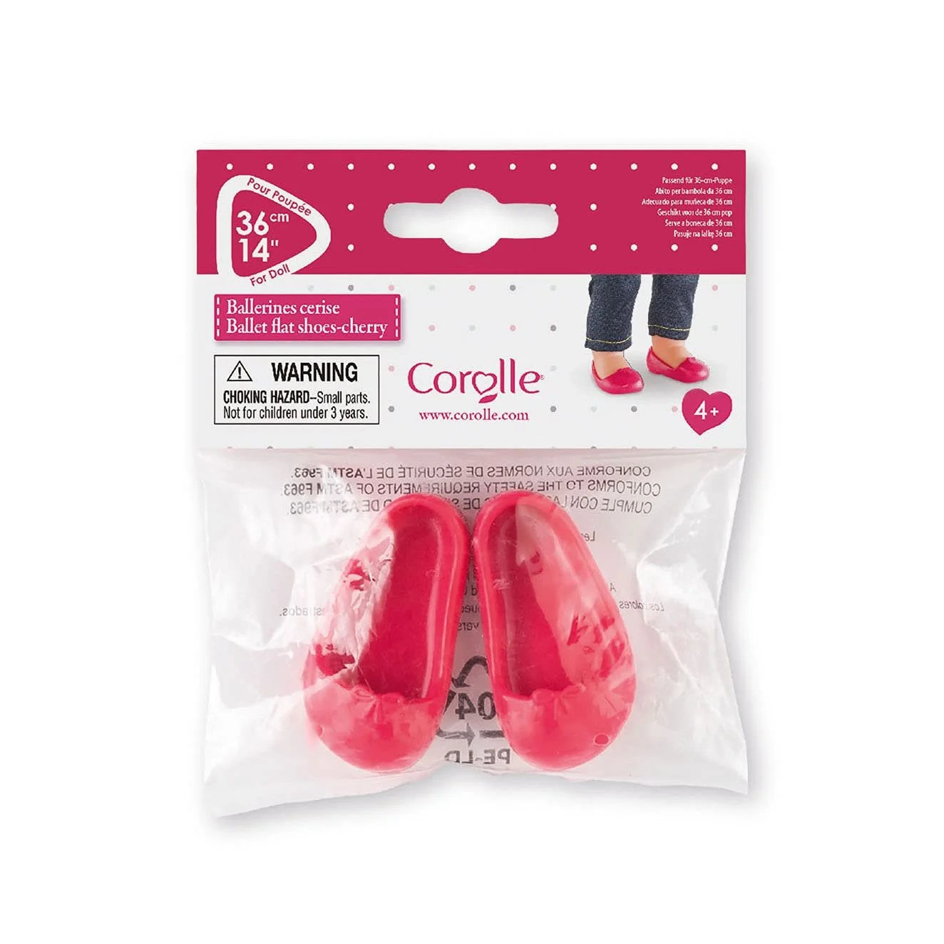 Обувь для кукол Балетки Corolle Ma Corolle 36 см Красный, фото №2 Обувь для кукол Балетки Corolle Ma Corolle 36 см Красный, фото №2