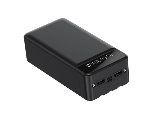 Зовнішній акумулятор Power Bank XO PR164 with Flashlight 2USB+Type-C 30000mAh Black, фото №4