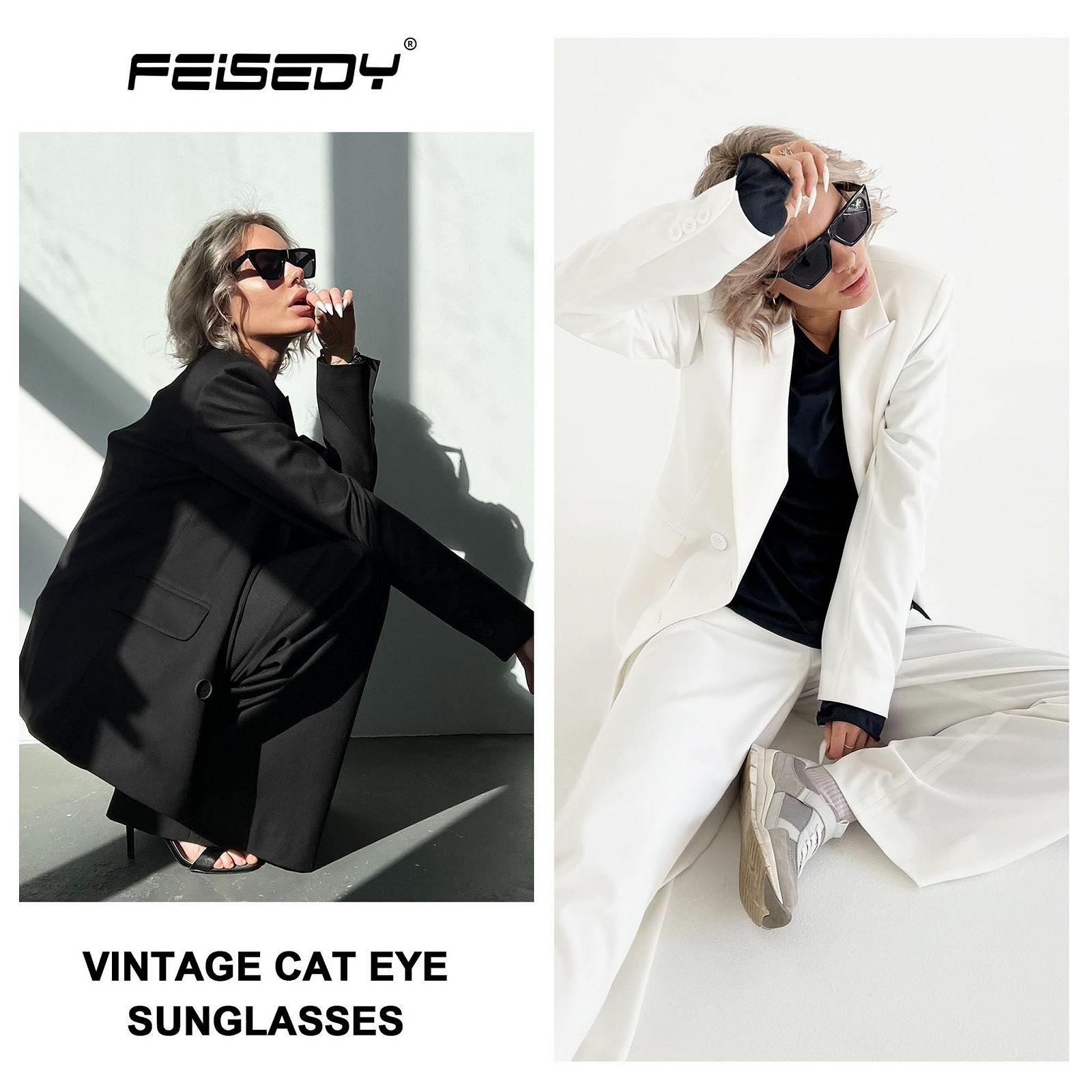 Сонцезахисні окуляри Котяче око FEISEDY Квадратні Маленькі B2473, фото №7