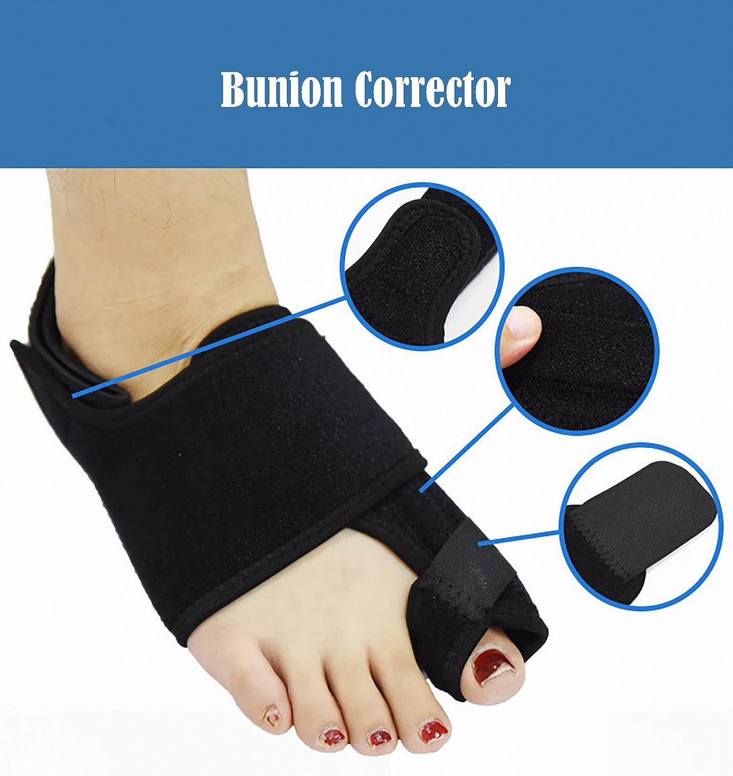 Шина для великого пальця стопи (2 шт.) Коректор кісточки для жінок та чоловіків, ортопедична, фото №2