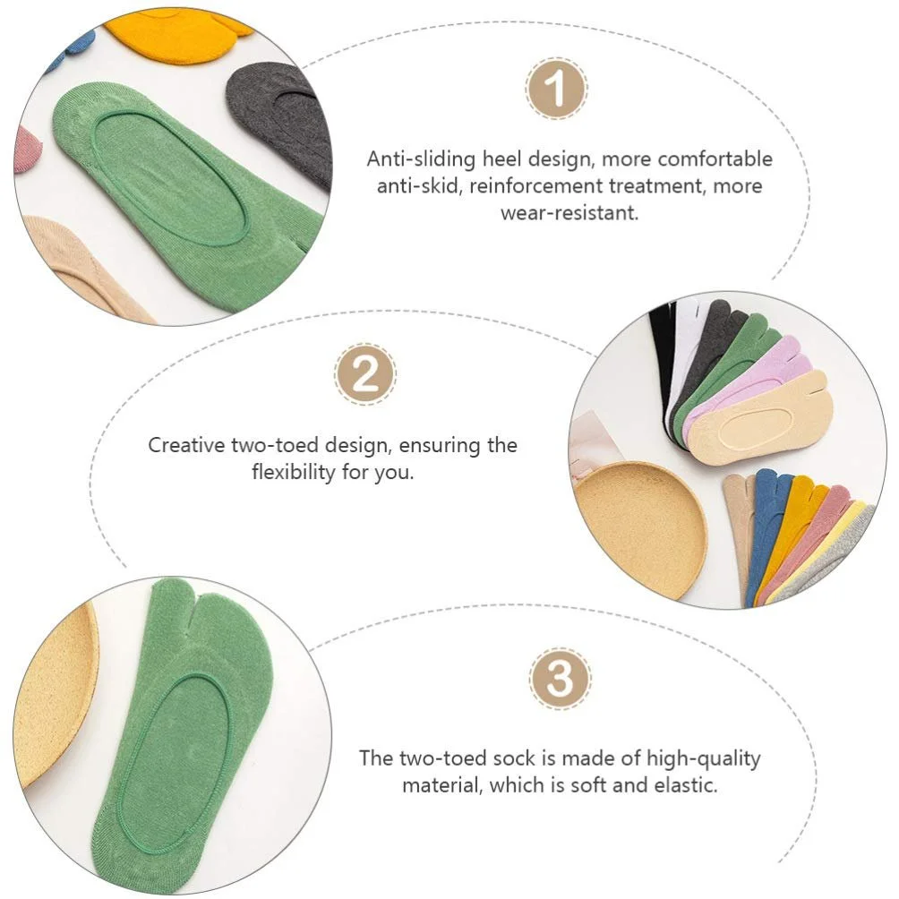 Шкарпетки Holibanna Розділені пальці Різнокольорові (4 пари), фото №5 Шкарпетки Holibanna Розділені пальці Різнокольорові (4 пари), фото №5