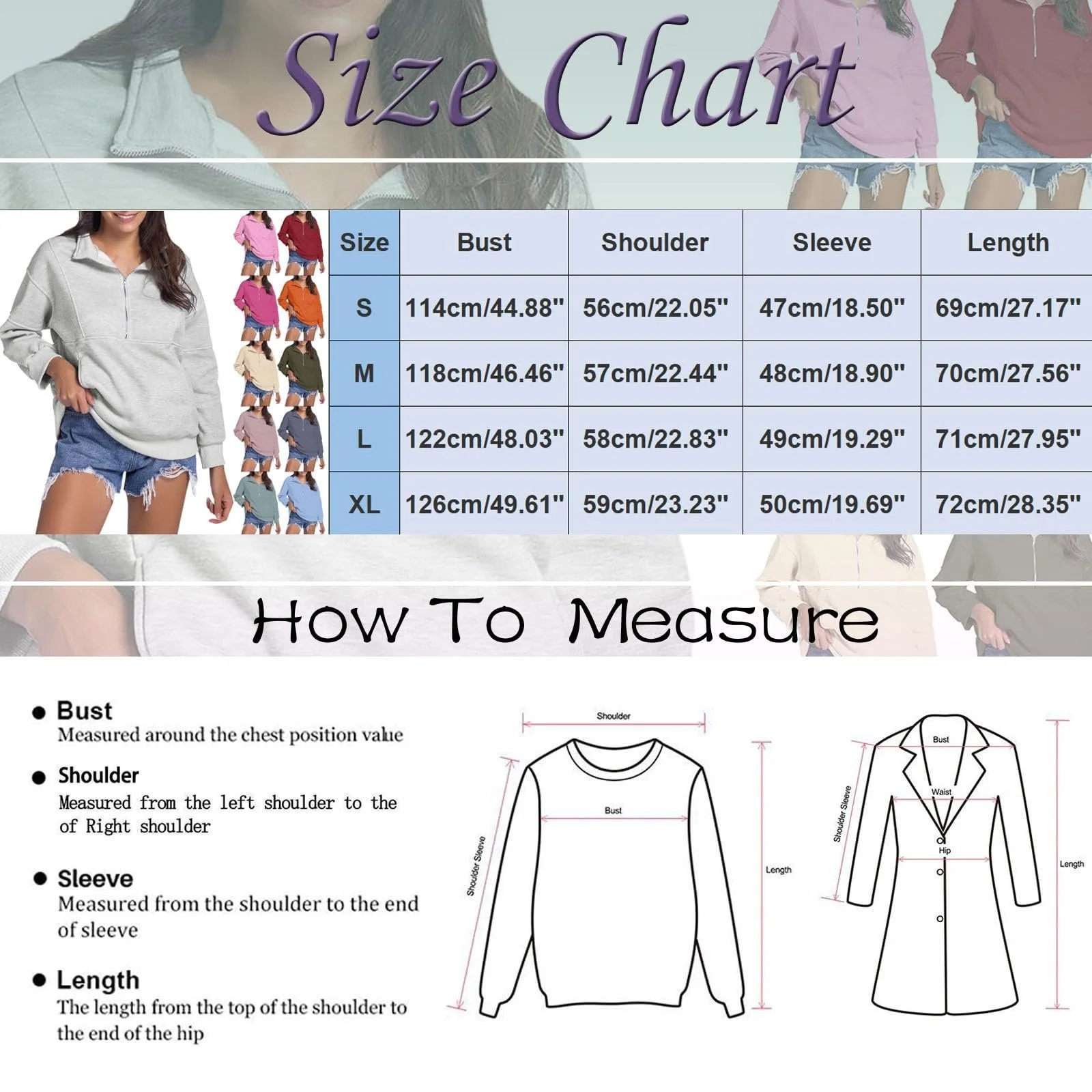 Жіноча толстовка на блискавці 1/4 Вільний крій, фото №4 Жіноча толстовка на блискавці 1/4 Вільний крій, фото №4