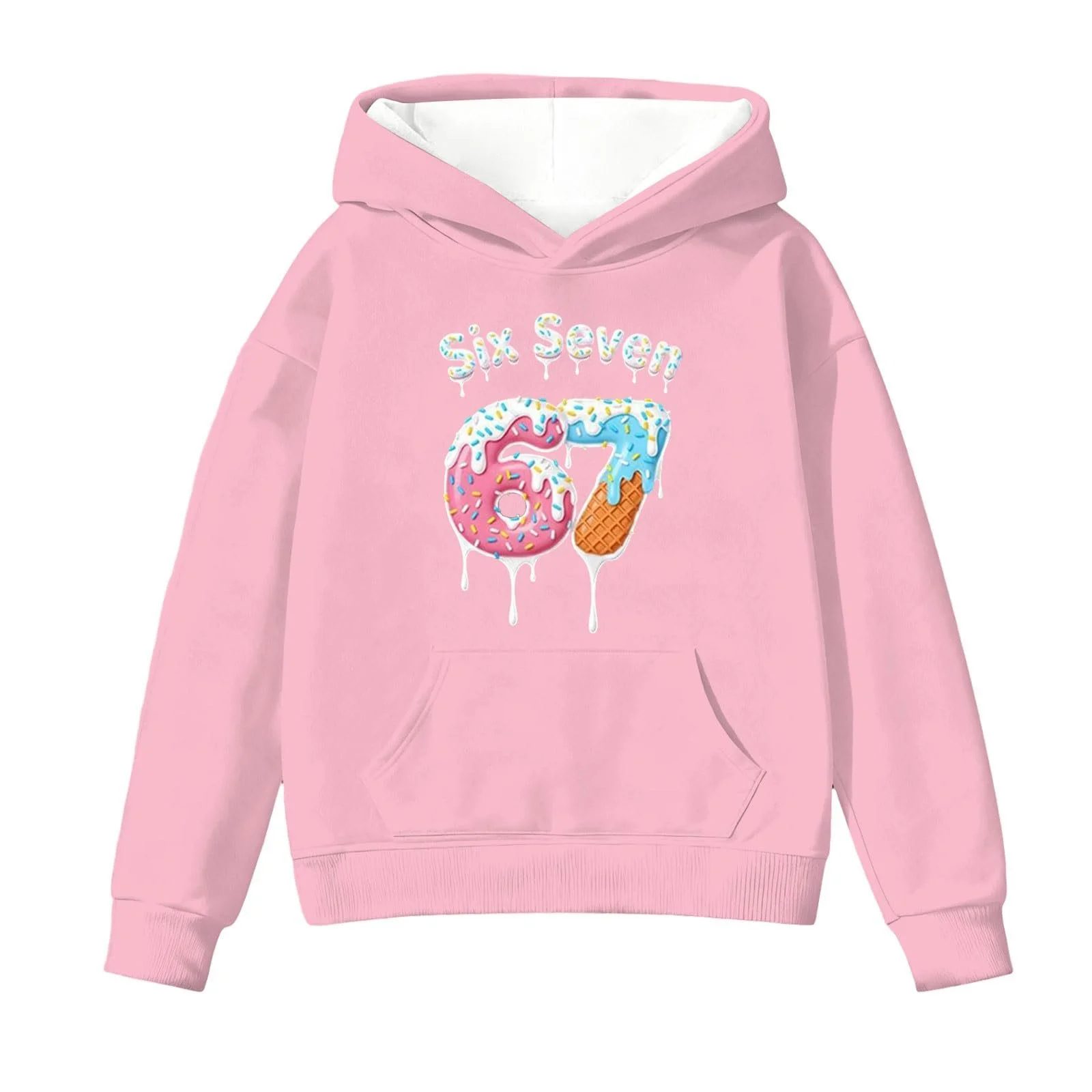 Худі з принтом 67, тепле, фото №1