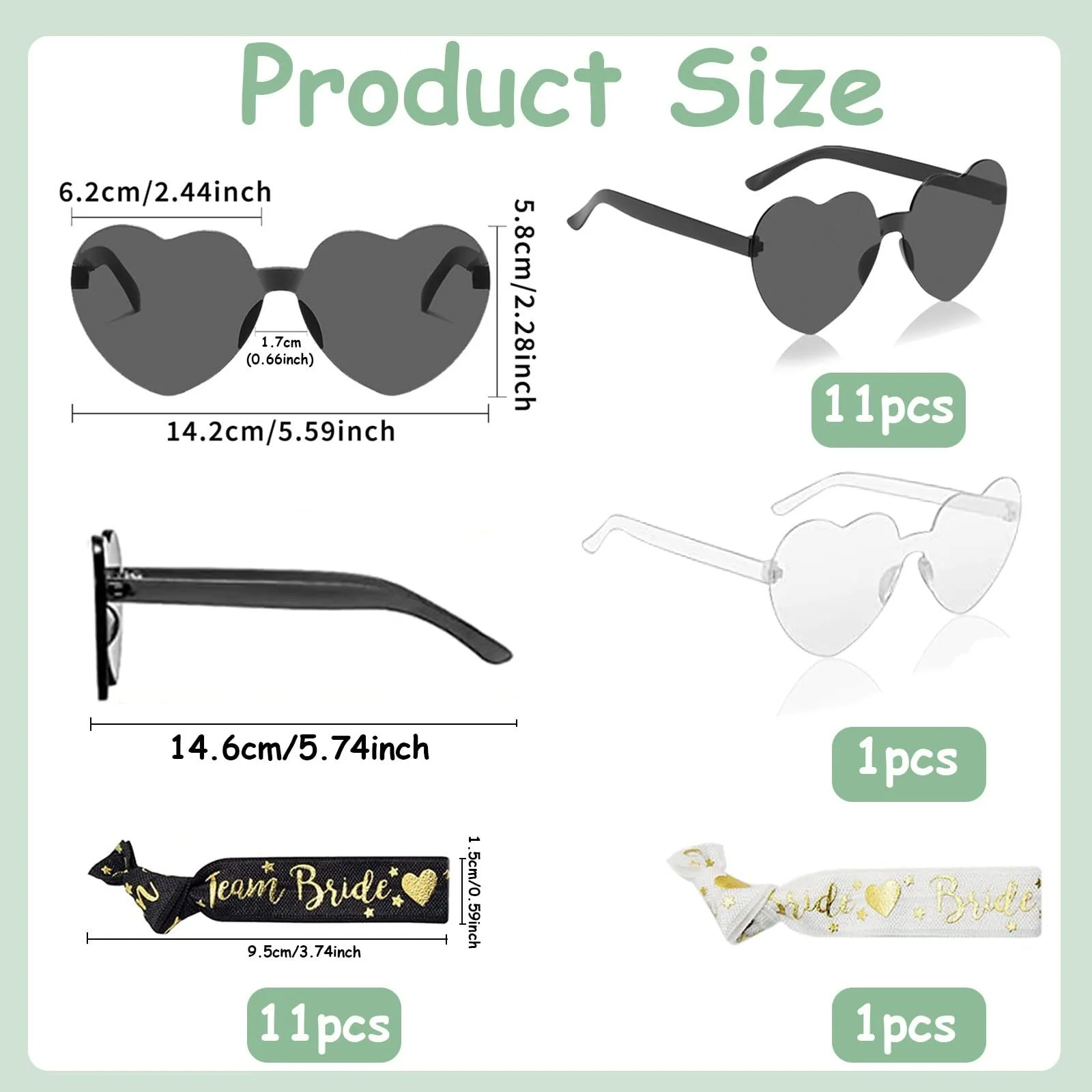 Сонцезахисні Окуляри Серце Leonshco Чорний, фото №2