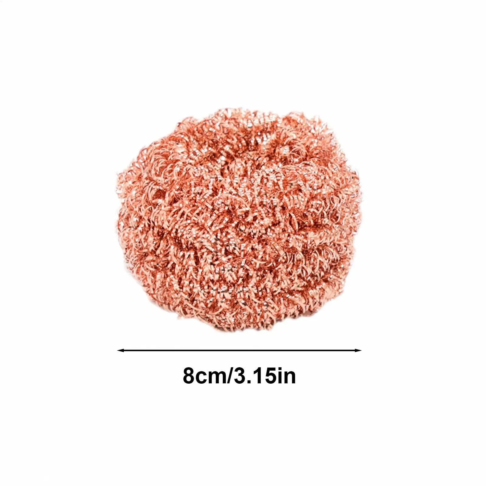 Щітка для миття посуду Copper Wire Мідний скребок 8 см, фото №2