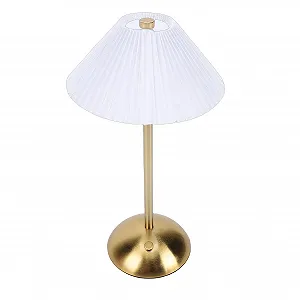 Настільна лампа Bewinner Cordless Touch Акумуляторна Плісований тканинний абажур (Style 1) - Фото 1